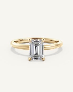 Solitärring Celeste - Smaragdslipad